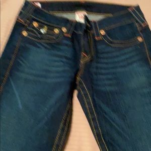 Junior wide leg true religion jean